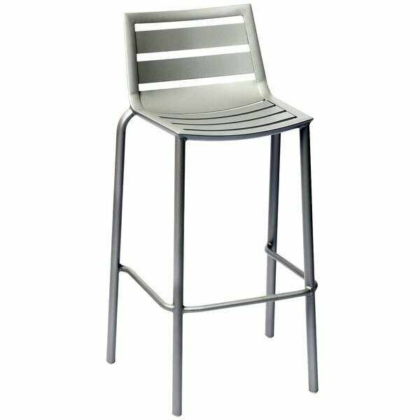 Bfm Seating South Beach Outdoor / Indoor Stackable Aluminum Bar Height Chair 163DV550TS